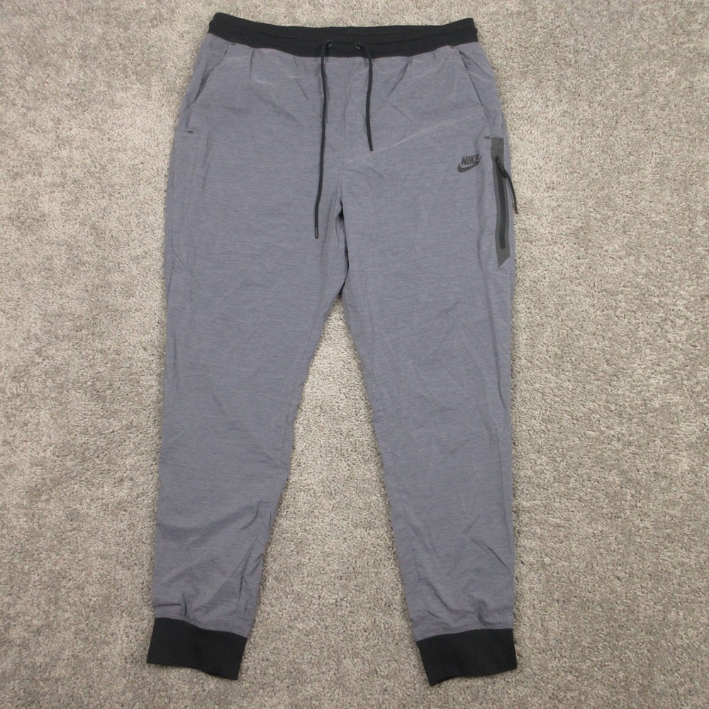 Nike Pants Womens Large Gray Bonded Woven Joggers Performance‎ Lightweight Run